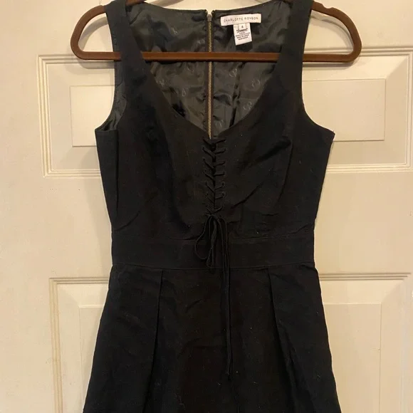 Charlotte Ronson | Dresses | Charlotte Ronson Black Lace Up Corset Mini  Dress Size 4 | Poshmark